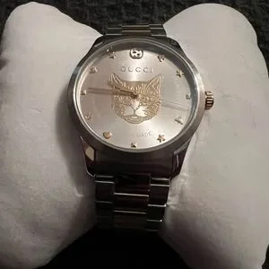 Gucci | Accessories | Gucci Gtimeless Quartz Cat Watch 38mm  display picture 3